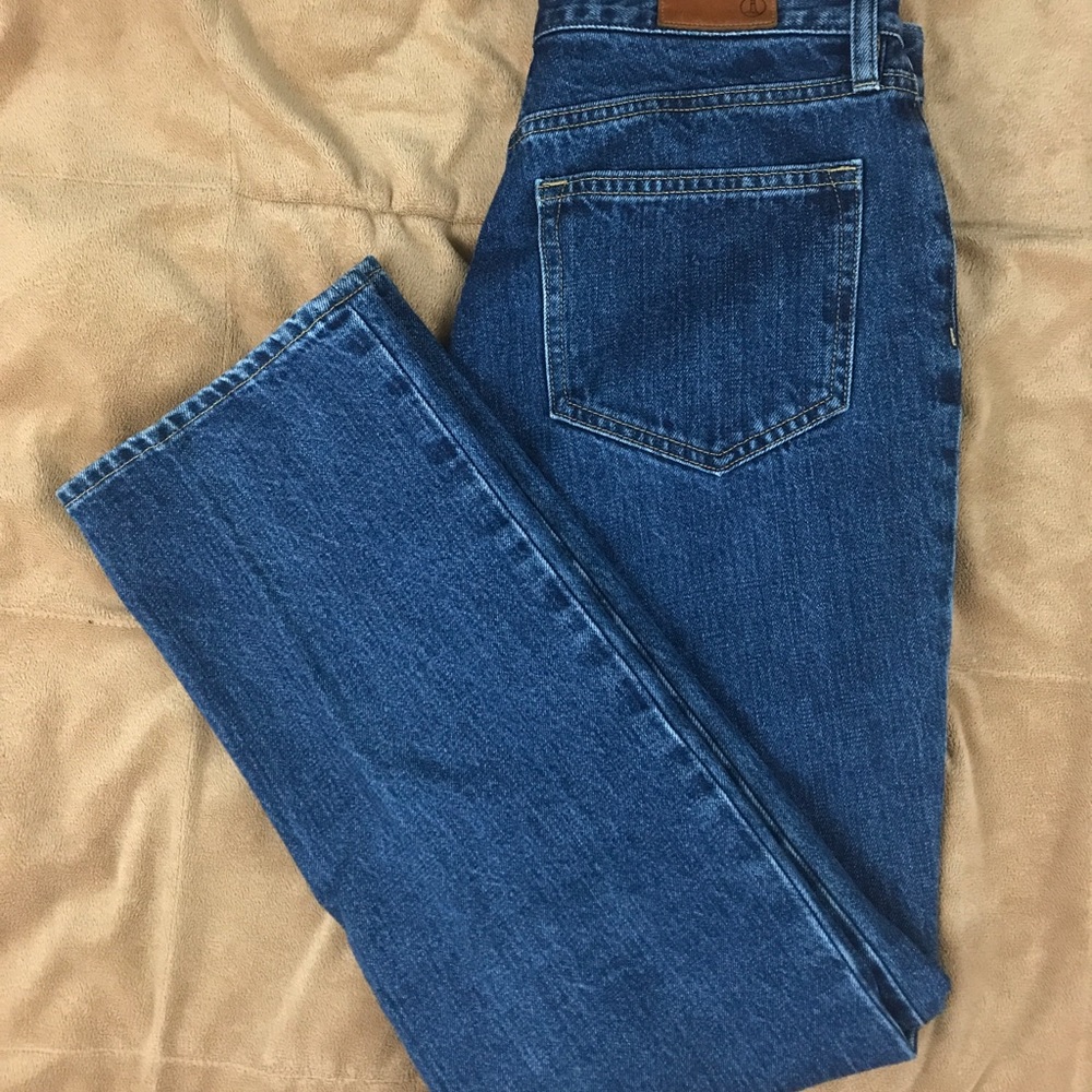 Lands’ End Mom Jeans High Rise Straight Petite